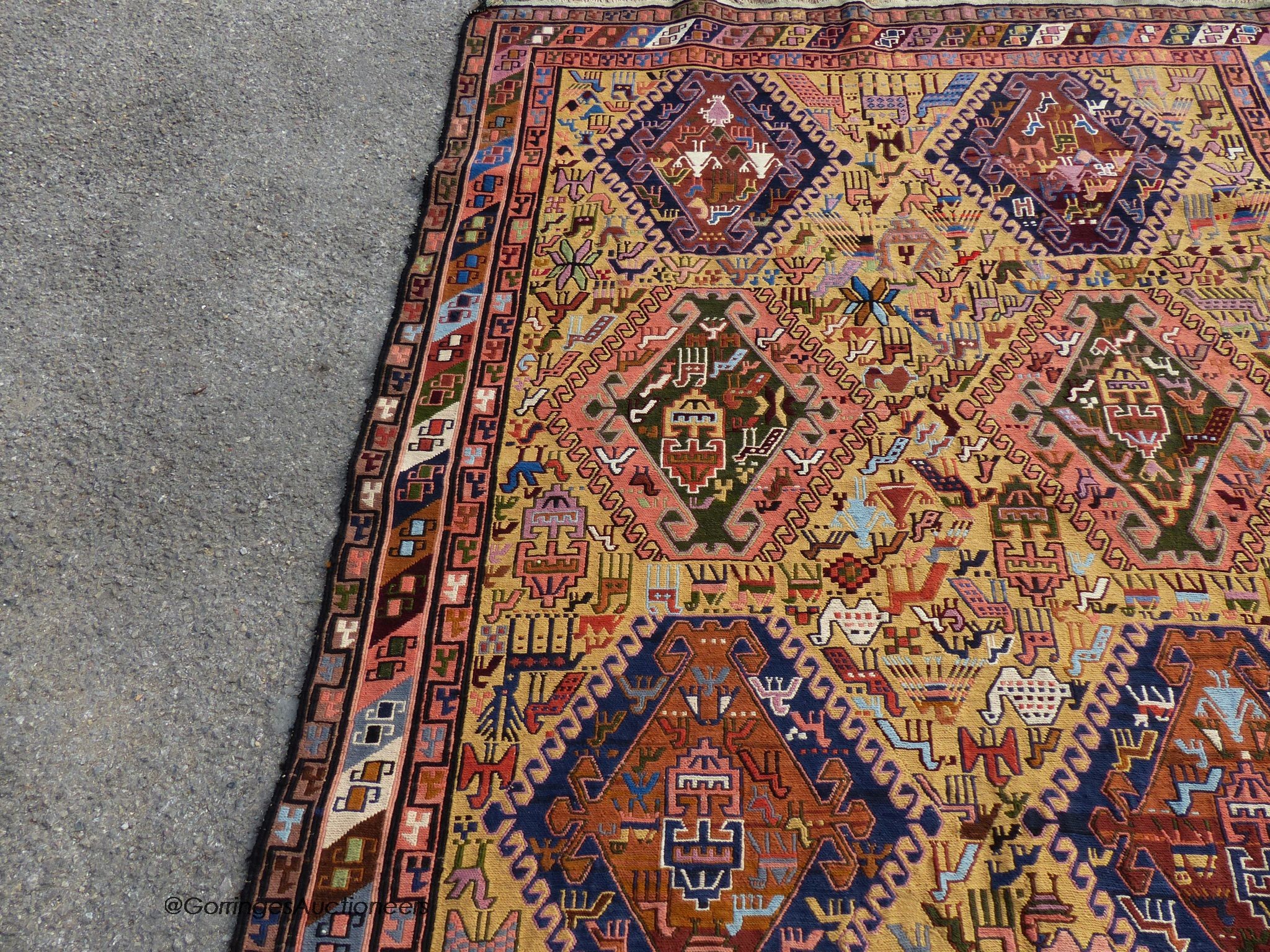 A Turkish Kelim flatweave rug, 200 x 150cm